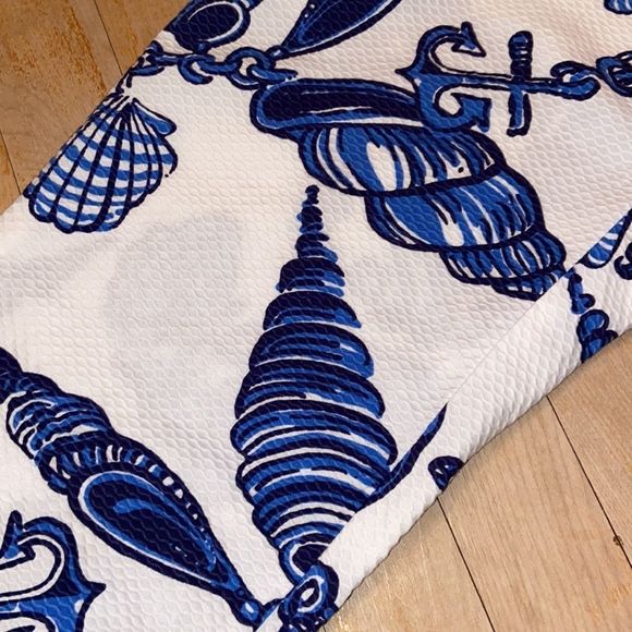 LILLY PULITZER Mitzie Fallin In Love Seashell Textured Cotton Slim Pants - Picture 9 of 13